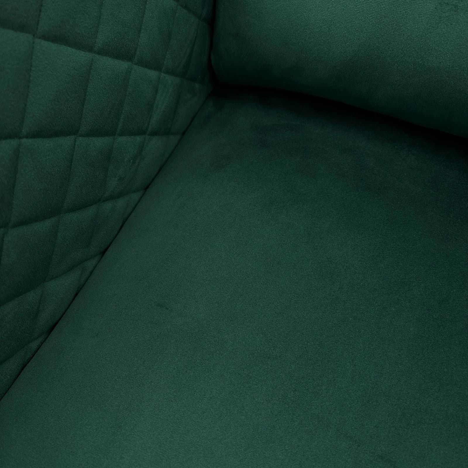 Close-up of the Sensual Velvet fabric texture, showing the plush pile and deep green color.