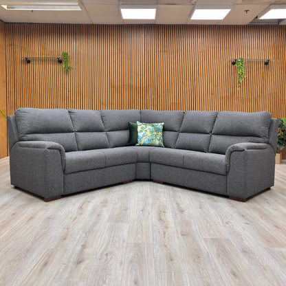 ‘Aylin’ Charcoal Benita Fabric 2 Corner 2 Sofa