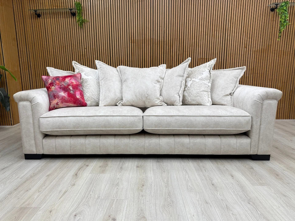 'Dolcie' Cream Combination Dolce Combination Pillow Back Grande Sofa
