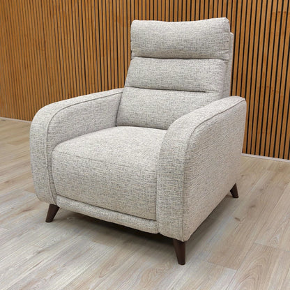 ‘Quinn’ Light Grey Fabric Armchair