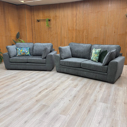 Image displaying both the 3-seater and 2-seater 'Chalfont' sofas placed together, showing the complete set and scale relationship.