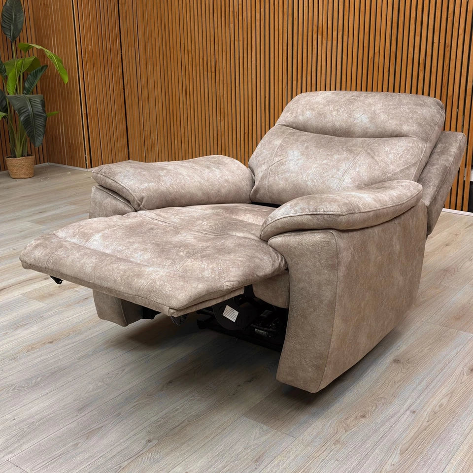 Lifestyle video of the 'Sloane' Power Recliner Chair, highlighting the comfort and power reclining function.