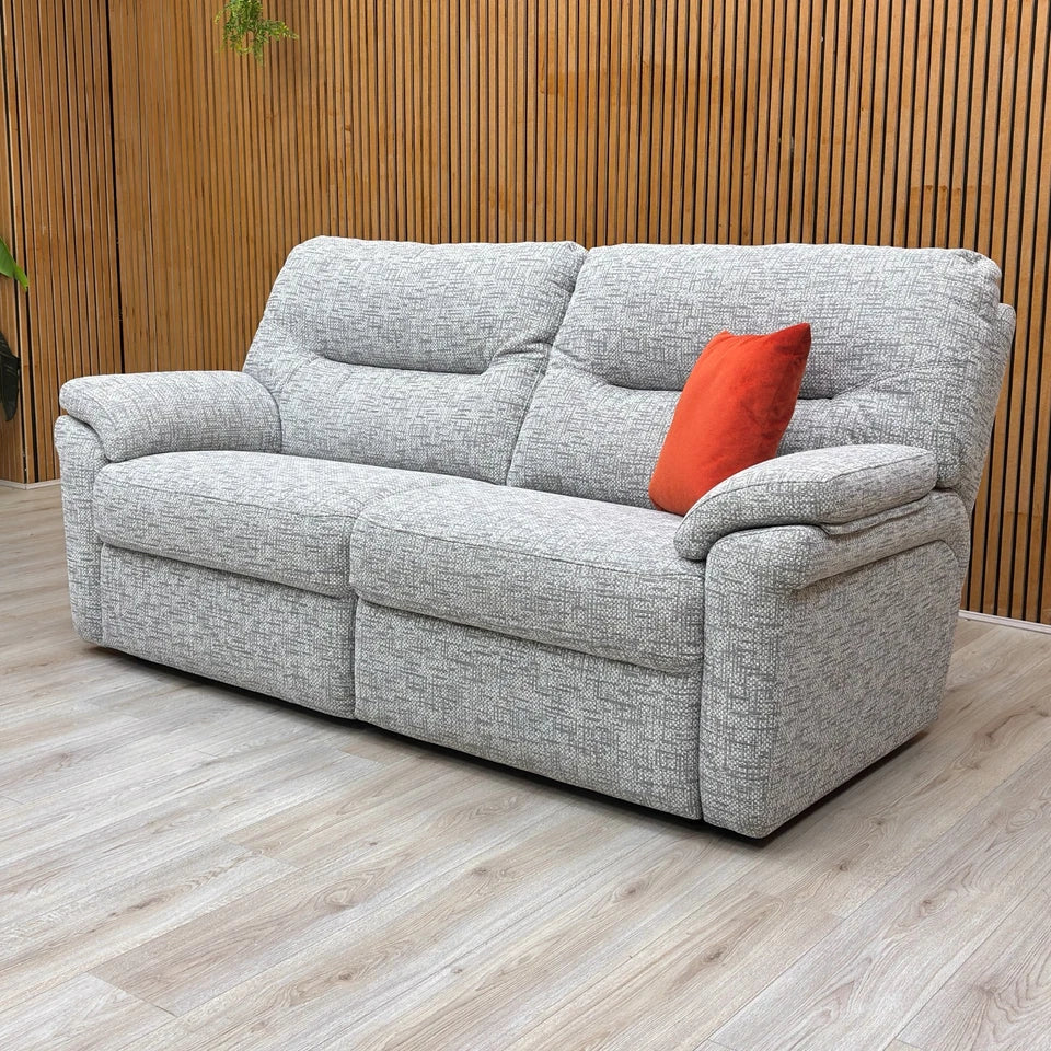 Lifestyle Shot of the 3-seater sofa, emphasizing its deep seating and contemporary low-profile backrest.