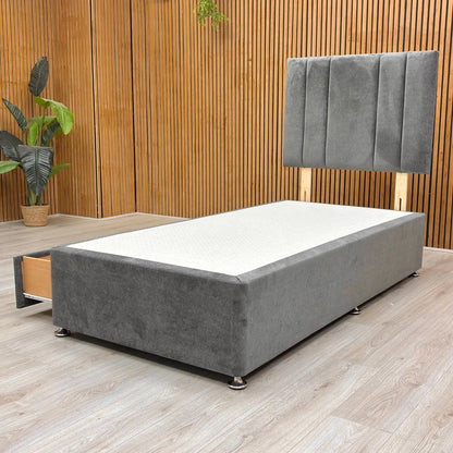 Lifestyle shot of the 'Cygnus' Milan Single Bed in a modern bedroom setting.