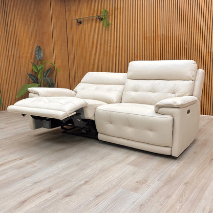 World of Leather ‘Brescia’ Nw-521e Frost Leather 3 Seater Power Recliner Sofa