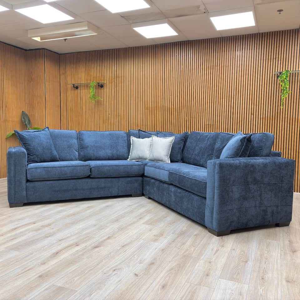 Lifestyle Image View of the corner join, showcasing the deep seating area and plush back cushions.
