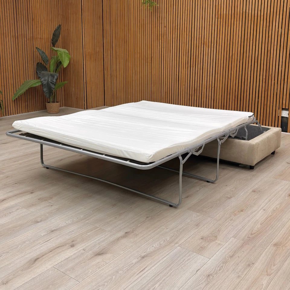The ‘Esprit’ Large Footstool fully converted into a comfortable and functional Double Sofa Bed.