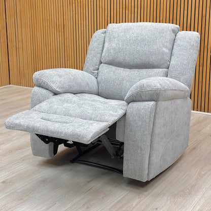 Side view of the Weston Manual Recliner, showing the pull lever for the mechanism and the high-back cushioning.