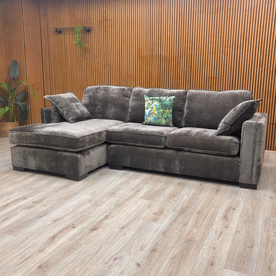 Lifestyle shot of the corner sofa in a room setting.