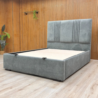 Lifestyle image of the King-size 'Oasis' bed, showing its striking presence and modern design within a bedroom environment.