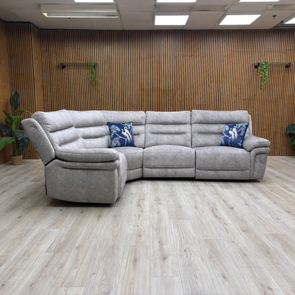 ‘Berlin’ Dapple Light Grey Velvet Modular Corner Sofa