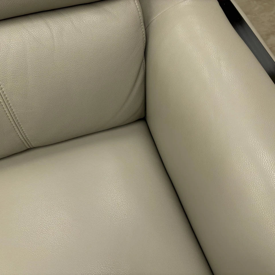 'Gisella' New Grey Cat-60/28 Leather 2 Seater Sofa