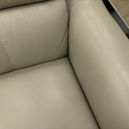 'Gisella' New Grey Cat-60/28 Leather 2 Seater Sofa
