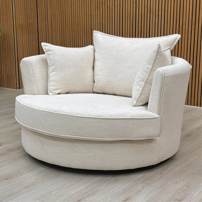 'Lorella' Cream Selway Large Swivel Chair
