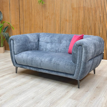 ‘Sienna’ Hudson Ocean Blue 25315 Fabric 2 Seater Sofa