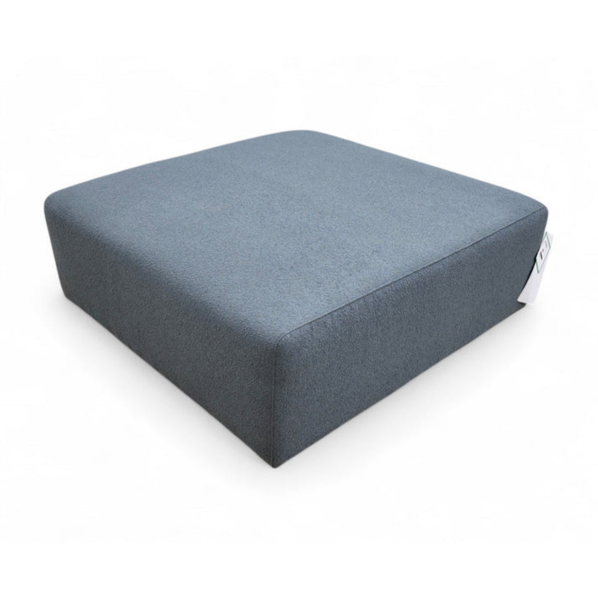 'Calix' Charcoal Calix Boucle Plain Large Square Footstool
