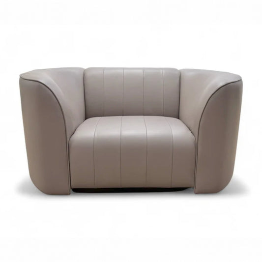 ‘The Fitzrovia' Latte Leather Chair