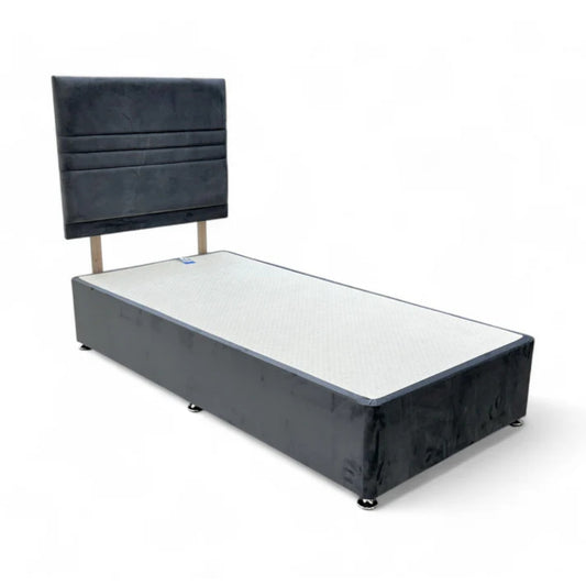 ‘Yankee’ Plush Steel Velvet Single Bed