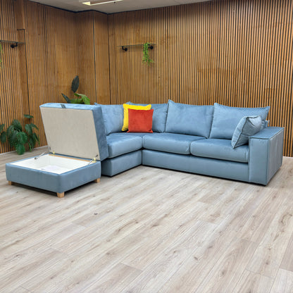 An image showing the open-end side of the corner sofa, without an armrest.